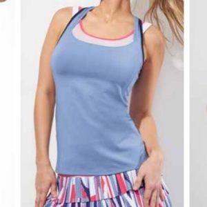 Lucky in Love Cover Up Tennis Tank w/ Bra S (4-6)